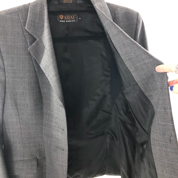Ariat Pro Series Gray Worsted Wool Show Blazer M - Picture 4 of 8